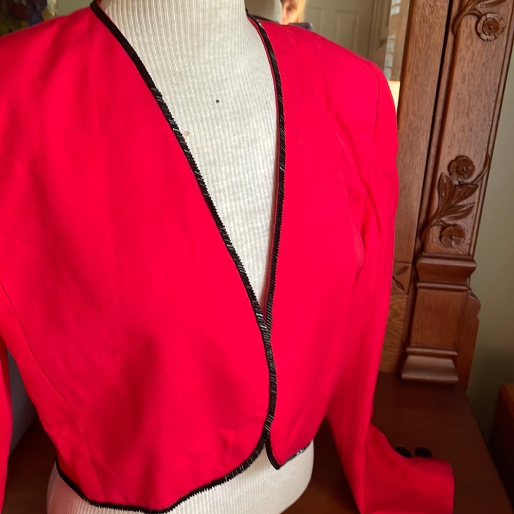 Vintage Nolan Miller designer cropped jacket